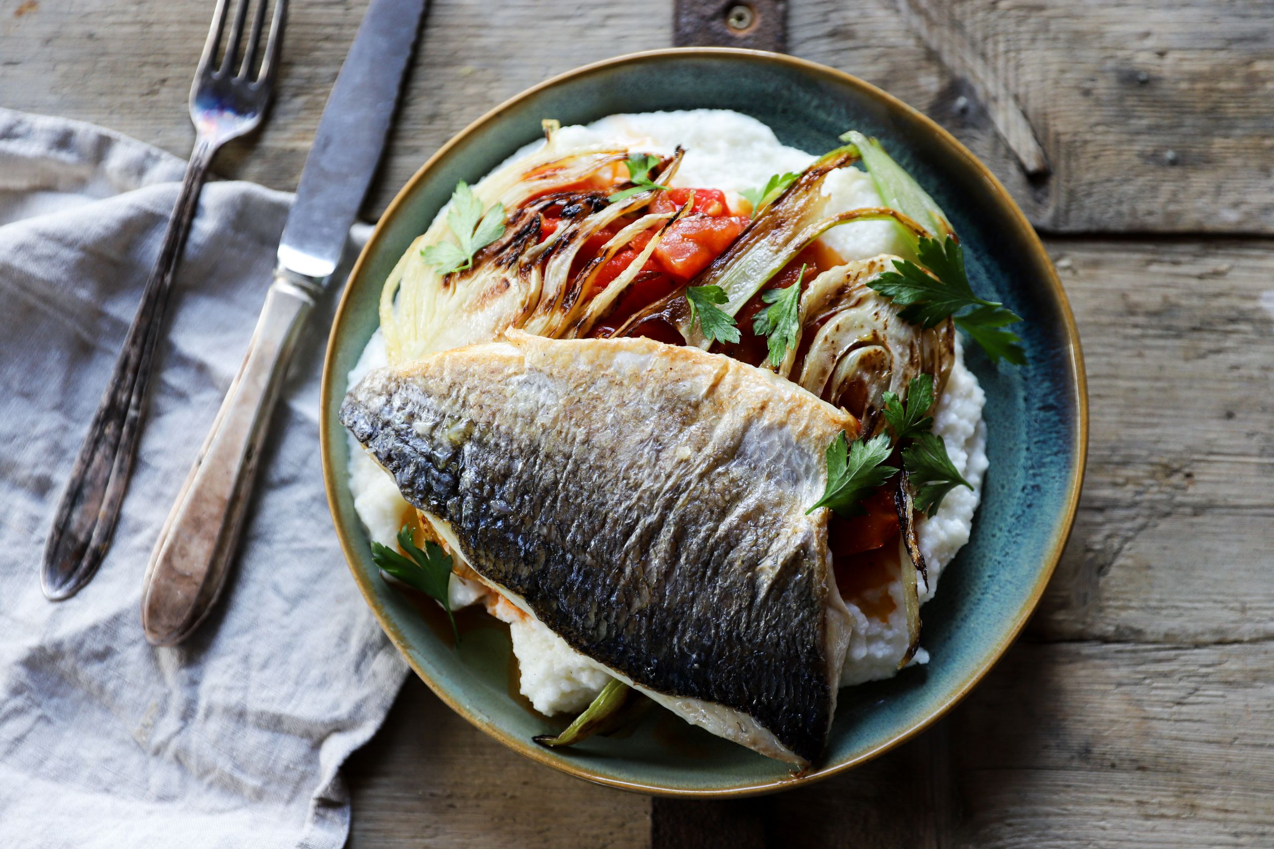 Zeebaars Met Polenta Venkel En Tomaat Lindenhoff