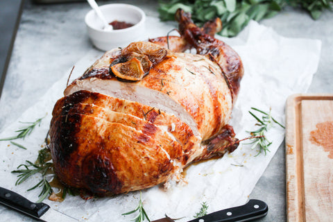 Panklare kalkoen met traditionele vulling