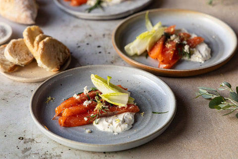 Voorgerechtbox gerookte Bawykov zalm met cremè crué