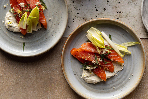 Voorgerechtbox gerookte Bawykov zalm met cremè crué
