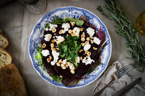 Voorgerechtbox Carpaccio van Barbabietole arrosto en geitenkaas