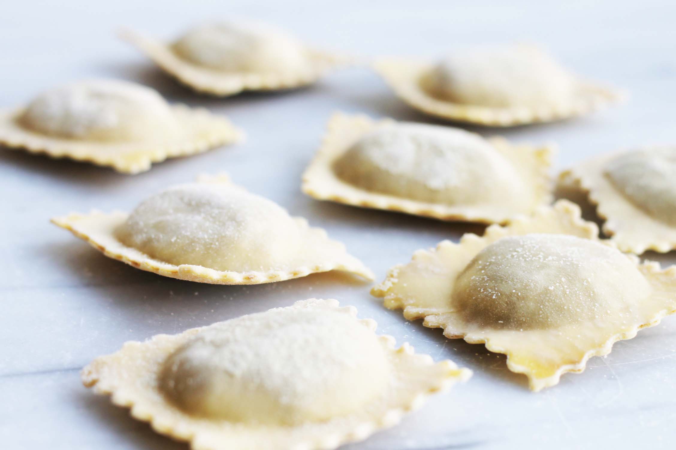 Ravioli zalm/kappertjes